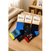 Носки 3шт демисезонные хлопковые для мальчиков Bross арт 005801 Gamer