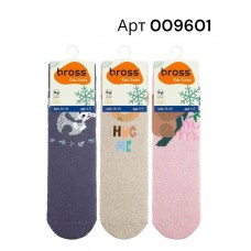Шкарпетки зі стопперами зимові махрові для дівчинки Набір 3 шт Bross арт 009601 Коала