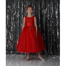 Дитяче святкове плаття для дівчинки на Новий рік, випускний р 122-128 см арт 0148-2 Червоний