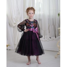 Дитяче святкове плаття для дівчинки на Новий рік, випускний р 110-116 см арт 0403 Фіолетовий