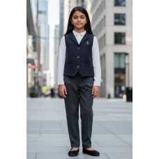 Шкільна форма для дівчинки Жилет SUZIE ШАНТАЛЬ ЖЛ 08608 Синій Шкільна форма для дівчинки Жилет SUZIE ШАНТАЛЬ ЖЛ 08608 Синій