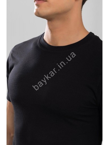 Футболка для мужчин 100% хлопок Baykar арт 1004-02 Черный