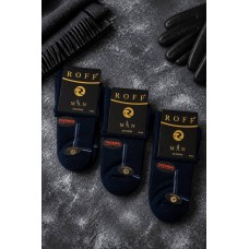 Шкарпетки Thermal 3шт чоловічі зимові теплі махрові термо стопа р 41-44 Athletic ROFF арт 10701 Темно-синій