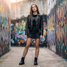 Колготы крупная сетка для девушек Day Mod арт 1123035 Fiona Черные