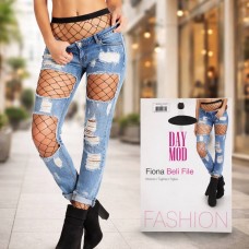 Колготы крупная сетка для девушек Day Mod арт 1123040 Fiona Черные