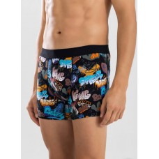 Боксери труси з принтом для чоловіків бавовна Baykar арт 1420-176 Чорний