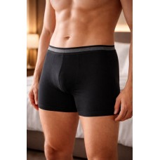 Боксери труси однотонні для чоловіків бавовна Baykar арт 1428-02 Чорний