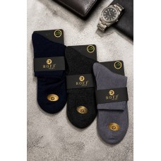 Носки 3шт средние мужские Бамбук р 41-44 Roff арт 14700-99с Микс