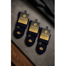 Носки 3шт средние мужские Бамбук Roff арт 14700-04 Синий