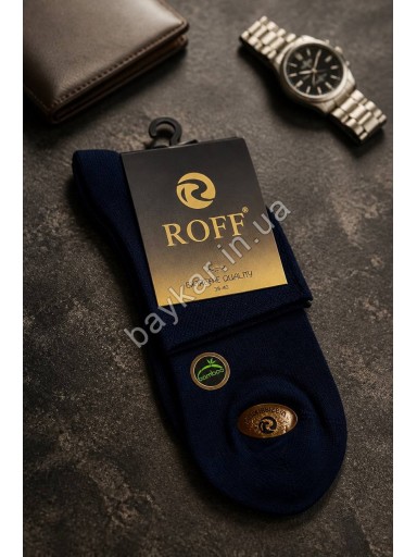Носки 3шт средние мужские Бамбук Roff арт 14700-04 Синий
