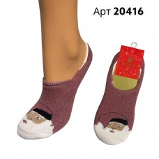 Сліди новорічні махра бавовна жіночі ROFF 20416 Темно-пудрові