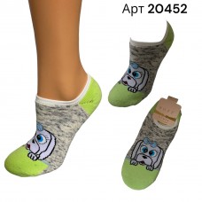 Махрові сліди жіночі бавовна ROFF 20452 Темний-меланж