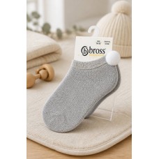 Махрові теплі шкарпетки для новонароджених Bross Арт 21077 сірі