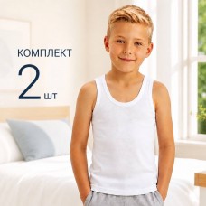 Майка 2шт 100% бавовна для хлопчика Baykar арт 2214-01 Білий