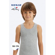 Майка 100% бавовна для хлопчика Baykar арт 2214-20 Сірий Майка 100% бавовна для хлопчика Baykar арт 2214-20 Сірий
