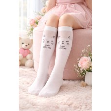 Гольфи дитячі 50 Den для дівчинки капронові з кішечкою Day Mod арт 2222016 Білий