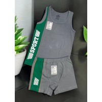 Комплект хлопковый для мальчика боксеры и майка Baykar арт # 2368-3368а Sport Серый Комплект хлопковый для мальчика боксеры и майка Baykar арт # 2368-3368а Sport Серый