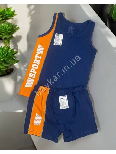 Комплекты 3шт хлопковые для мальчика боксеры и майка Baykar арт 2368-3368 Sport