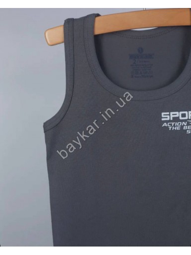 Майка хлопок для мальчика Baykar арт 2372а Sport Графит