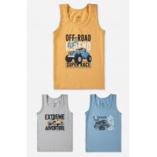 Набір бавовняних майок 3шт для хлопчика Baykar арт 2374 Extreme Набір бавовняних майок 3шт для хлопчика Baykar арт 2374 Extreme