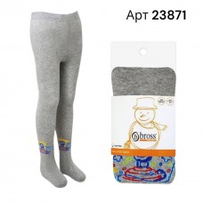 Колготи махра для хлопчика Bross арт 23871 Сірий Game