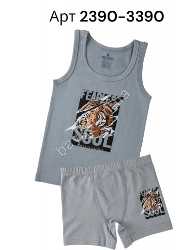 Комплекты 3шт для мальчика боксеры майки хлопок Baykar арт 2390-3390 Tiger