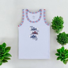 Майка детская для мальчика Baykar хлопковая арт 2416а Полоска Голубой
