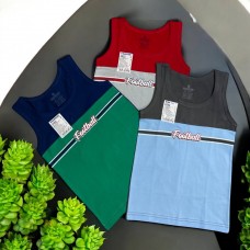 Дитяча майка для хлопчика бавовняна Baykar арт 2432 Football Комплект 3 шт Дитяча майка для хлопчика бавовняна Baykar арт 2432 Football Комплект 3 шт