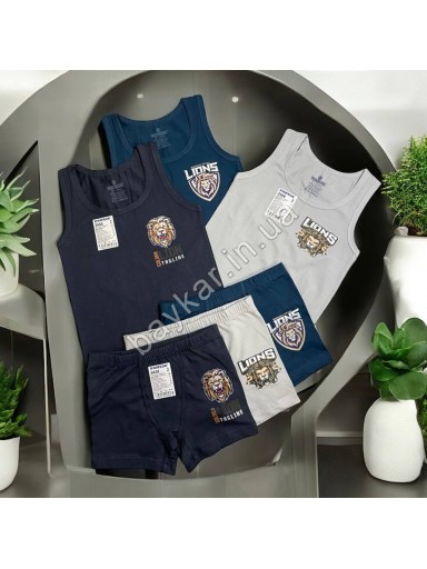 Комплект для мальчика майка боксеры хлопок Baykar арт 2444-3444 Lion