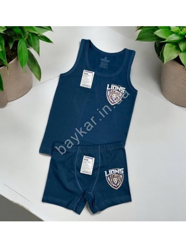 Комплект для мальчика майка боксеры хлопок Baykar арт 2444-3444 Lion