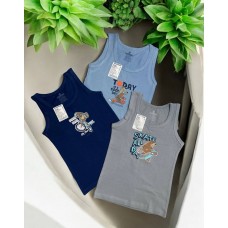 Дитячі майки бавовна для хлопчика Baykar арт 2526 Teddy Bear Комплект 3 шт