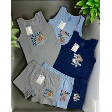 Дитячі комплекти 3шт бавовна для хлопчика труси майки боксери Baykar арт # 2526-3526 Ведмедик Дитячі комплекти 3шт бавовна для хлопчика труси майки боксери Baykar арт # 2526-3526 Ведмедик