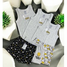 Комплекти дитячі 3шт бавовняні для хлопчика майки труси боксери Baykar арт # 2530-3530 COOL