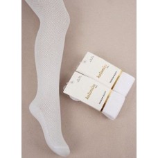 Колготи дитячі однотонні демісезонні Ажур бавовна Arti Katamino арт 30067 Білий