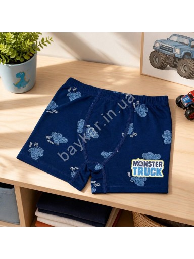 Боксери дитячі труси 3шт бавовняні для хлопчика Baykar арт 3502 Monster Truck