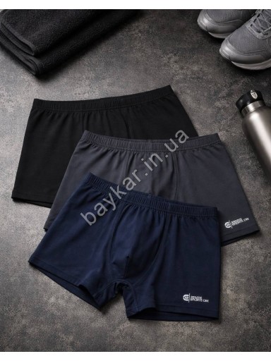 Боксеры трусы 3шт для мальчика подростка хлопковые однотонные Baykar арт 3910 Sport Микс
