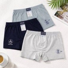 Труси 3шт боксери для хлопчика підлітка однотонні бавовна Baykar арт 3912 Anchor