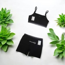 Комплект нижньої білизни для дівчаток підлітків топ пуш-ап та шортики Baykar арт # 4012-02-5932 Чорний