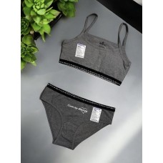 Комплект нижньої білизни для дівчат підлітків Baykar арт # 4012-23-7932а Темно-сірий