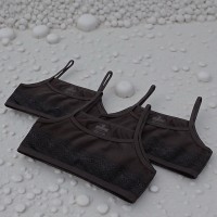 Топ для дівчинки бавовна з мереживом Baykar арт 4490-02 Чорний
