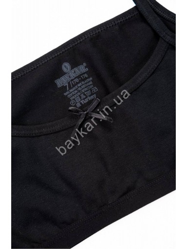Топ бавовна для дівчинки Baykar арт 4766-02 Чорний