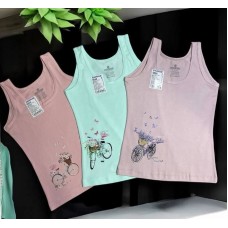 Бавовняні дитячі майки 3шт для дівчаток Baykar арт 4844 Прованс