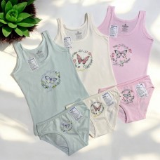 Дитячі комплекти 3шт маєчки трусики сліп бавовняні для дівчаток Baykar арт # 4852-5850 Метелик Дитячі комплекти 3шт маєчки трусики сліп бавовняні для дівчаток Baykar арт # 4852-5850 Метелик