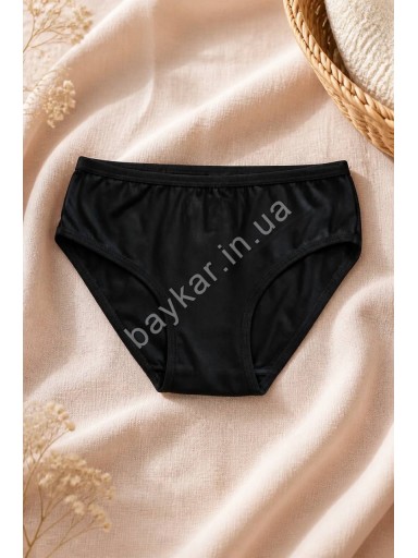 Трусы хлопковые однотонные для девочки Baykar арт 5200-02 Черный