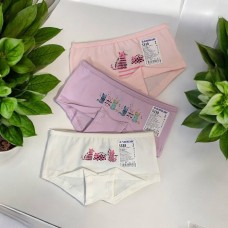 Трусы шорты детские для девочки хлопок Baykar арт 5338 Комплект 3 шт Кошечки