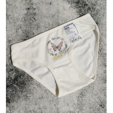 Дитячі труси сліп для дівчинки бавовна Baykar арт 5850а Метелик молочний