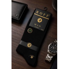Чоловічі шкарпетки р 38-40 високі бамбук Roff арт 60000-14109 Чорний