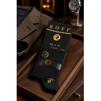 Чоловічі шкарпетки р 38-40 високі бамбук Roff арт 60000-14109 Темно-Сірий