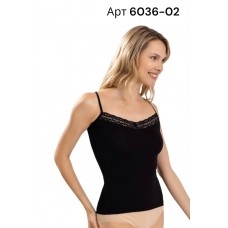 Майка жіноча з мереживом бавовна Baykar арт 6036-02 Чорний