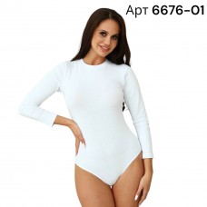Боді бавовняне з довгим рукавом Baykar арт 6676-01 Білий